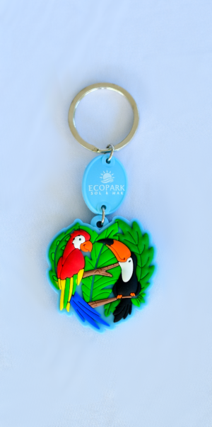 Chaveiro borracha arara/tucano